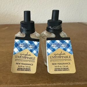 X2 Bath & Body Works Gingham Unstoppable wallflower scent refills NEW